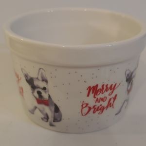Merry and Bright dog dish
